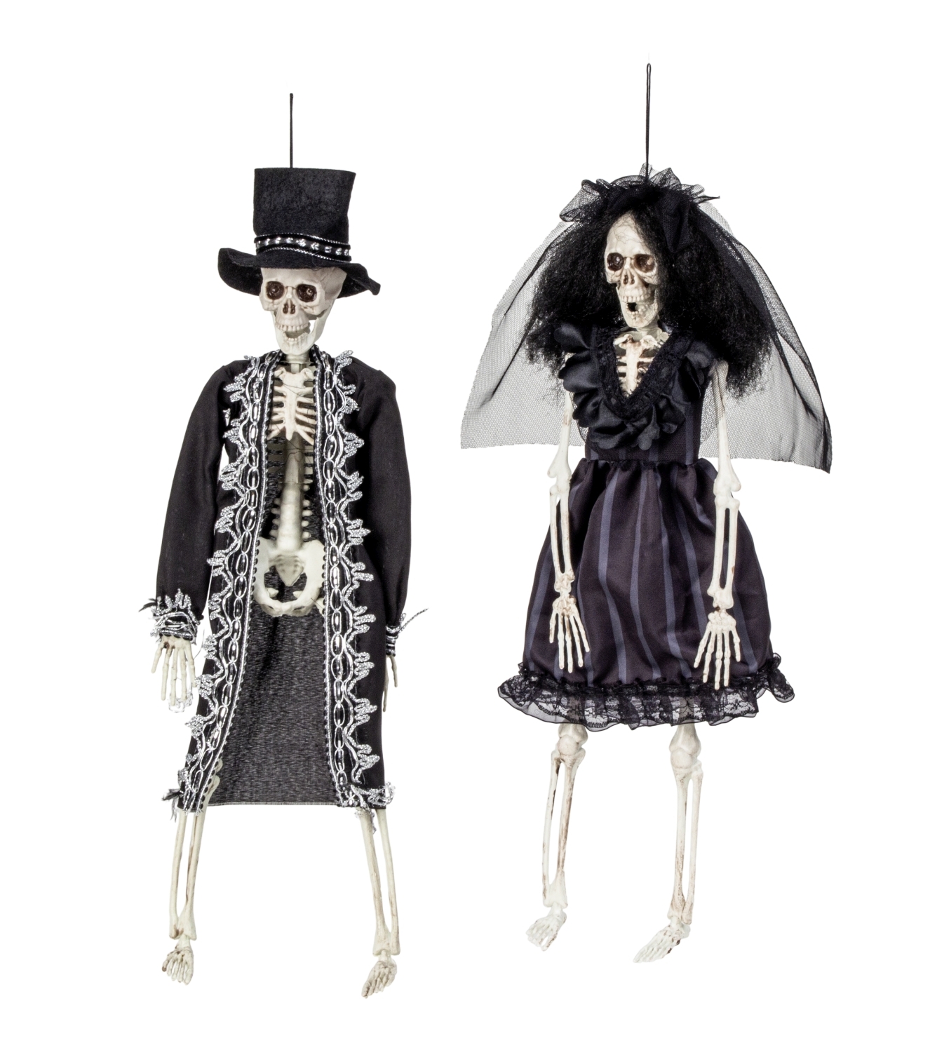 Halloween-Skelett Mann oder Frau zum Hängen h=40cm