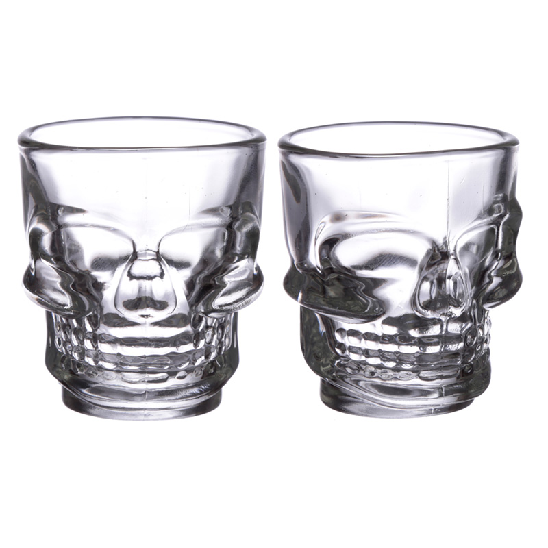 Schnapsglas-Set Skulls & Roses Totenkopf