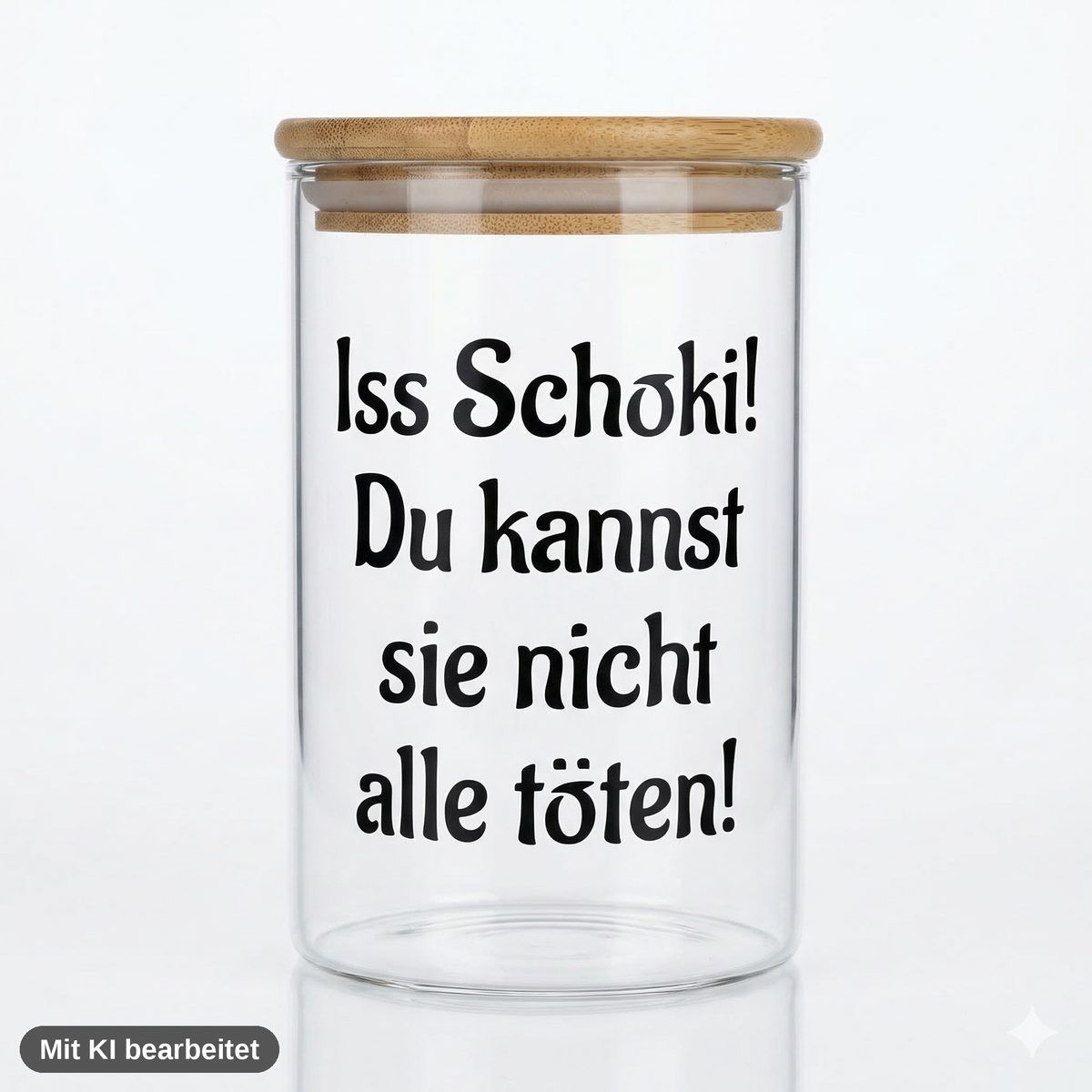 Vorratsglas mit Spruch